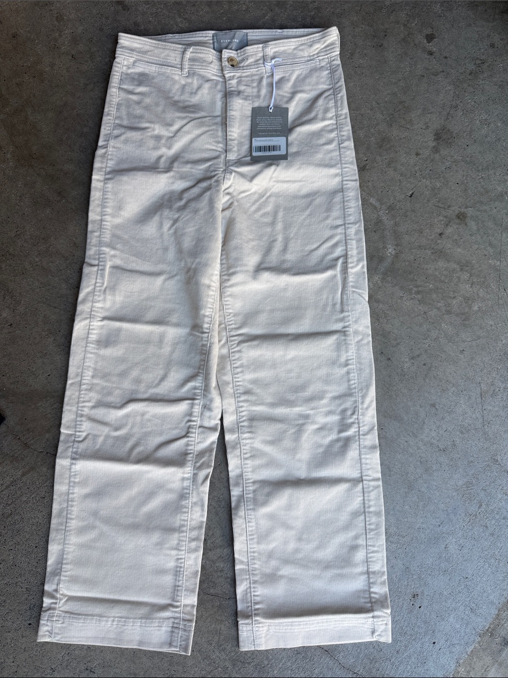 Everlane Women Corduroy Wide Leg Pants in Canvas